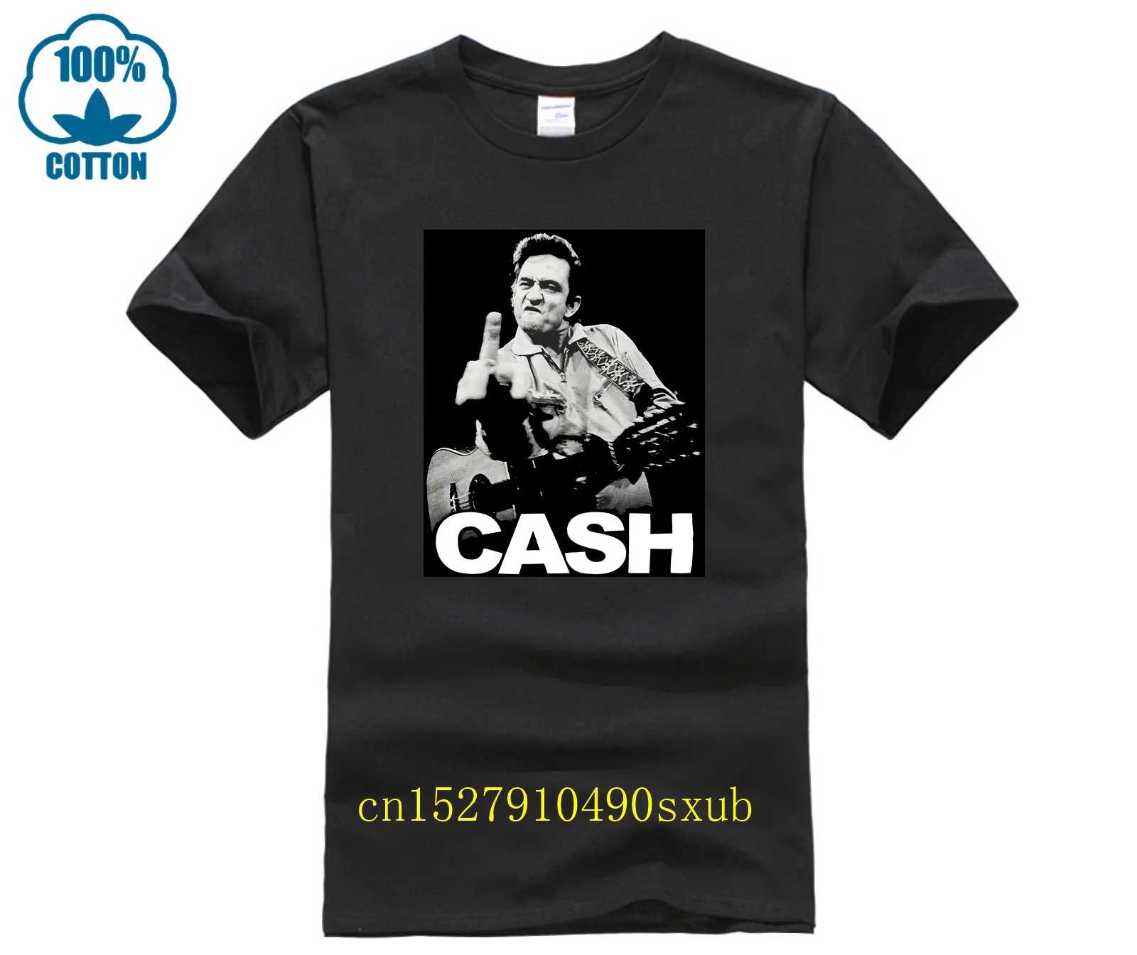 Футболка мужская с принтом Джонни Кэша, Повседневная модная уличная тенниска с коротким рукавом, лето