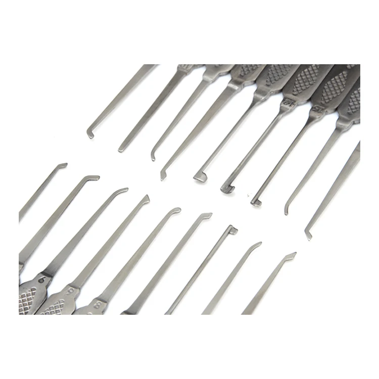 HUK Высококачественный набор крючков для замков из 18 предметов, цельнометаллический инструмент для гражданского замка, инструменты для крючков, портативные слесарные инструменты