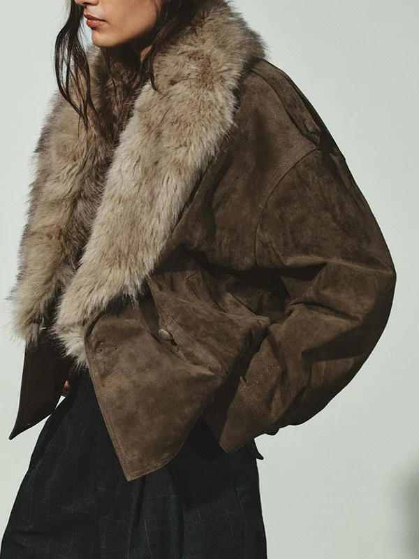 겨울 여성용 다용도 인조 가죽 자켓 벨벳 질감 고급 아우터웨어 롱 슬리브 3D 효과 캡 없음