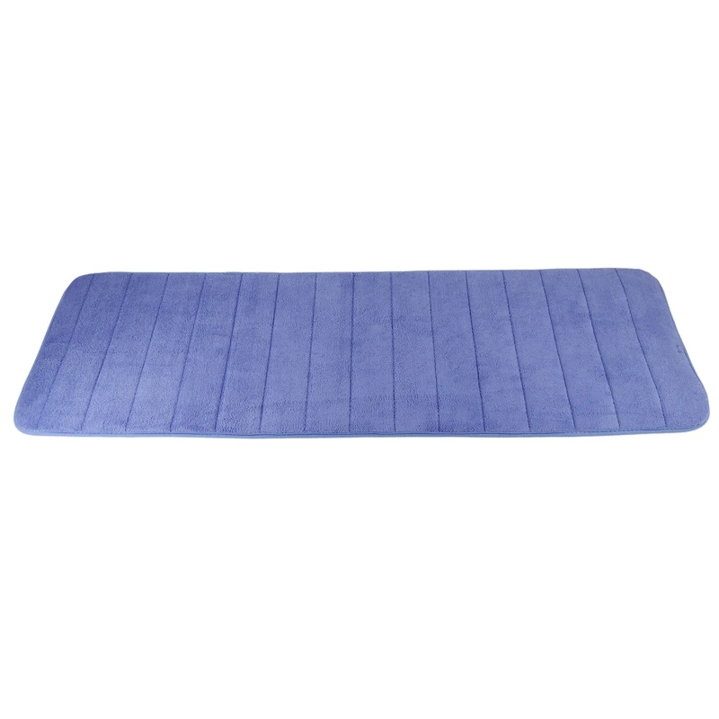 120x40cm Absorbent Nonslip Memory Foam Kitchen Bedroom Door Floor Mat Rug Carpet Dark blue-A62I