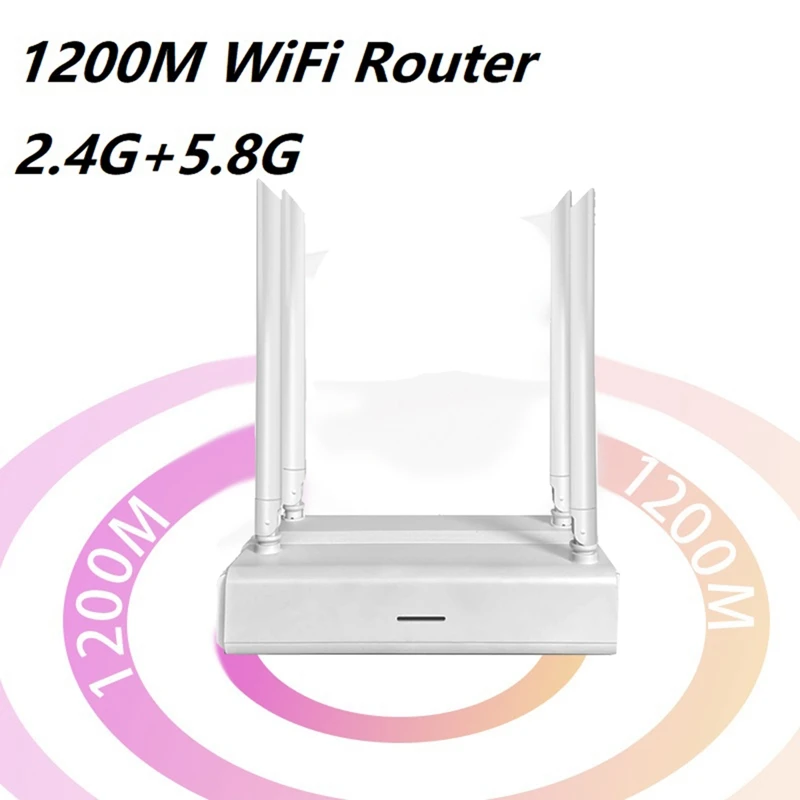 1200M Wifi Router 2.4G+5.8G 802.11AC 4X1000mbps Routing+Bridging Mode Support 64 Users 4 Antenna CPE