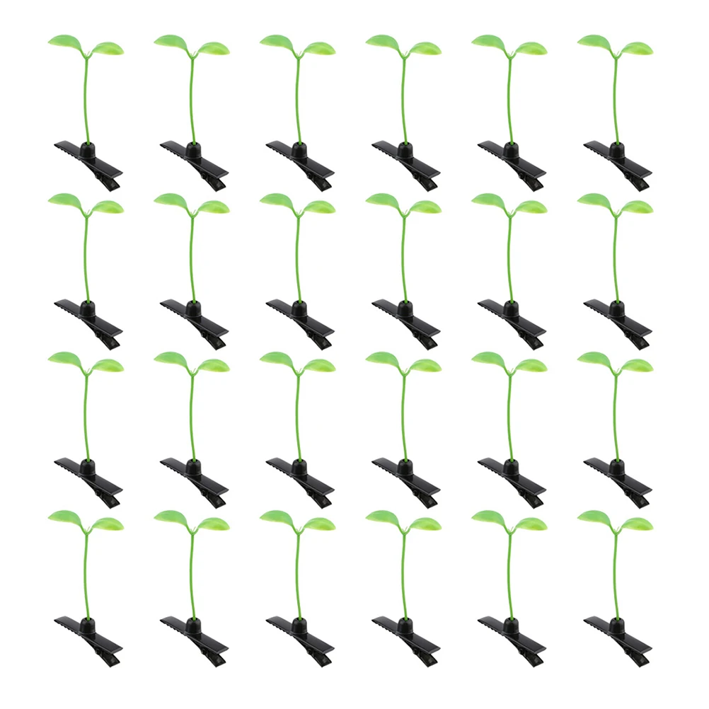 

80pcs Bean Sprout Hair Clips Cute Plant Hairpins 3D Grass Accessories For Women Party School Festival Rave Cosplay Stem