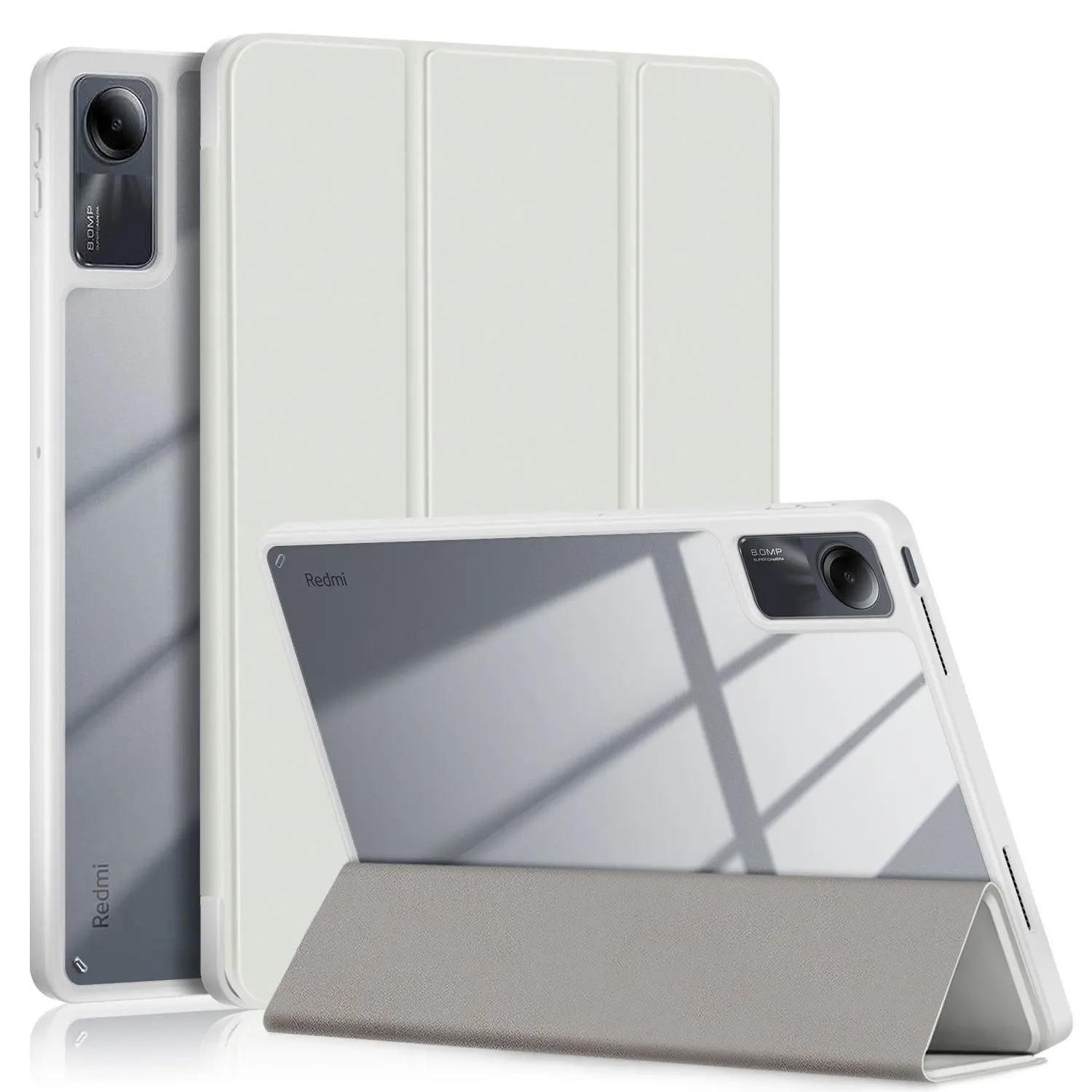 For Xiomi Redmi Pad SE Case 11inch Acrylic Back Cover Flip Trifold Stand Tablet Cases with Pencil Holder For Redmi Pad SE Cover