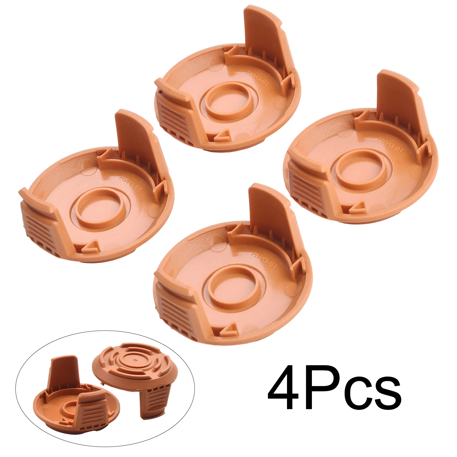 Set of 4 Replacement Spool Cap Cover for Worx String Trimmer WG150 WG151 WG152 WG153 WG154 WG155 WG156 WG157 WG160