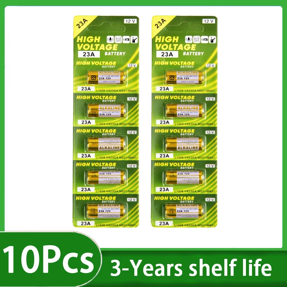12V 23A Batterie 23GA A23S E23A EL12 MN21 V23GA GP23A LRV08 Für Türklingel Fernbedienung Elektrische Spielzeug A23 Alkaline batterie Pack