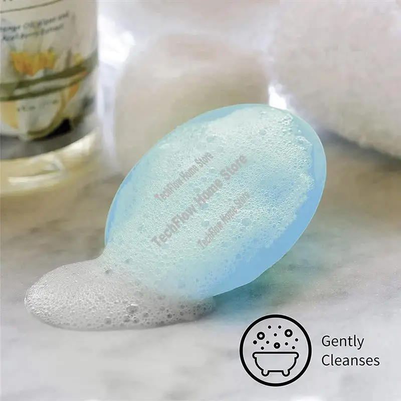 

A23R-отшелушивающая и массажная крышка-колыбель, силиконовая щетка, мягкая детская щетка, щетки для ванны для малышей, синие и белые, 2 шт.