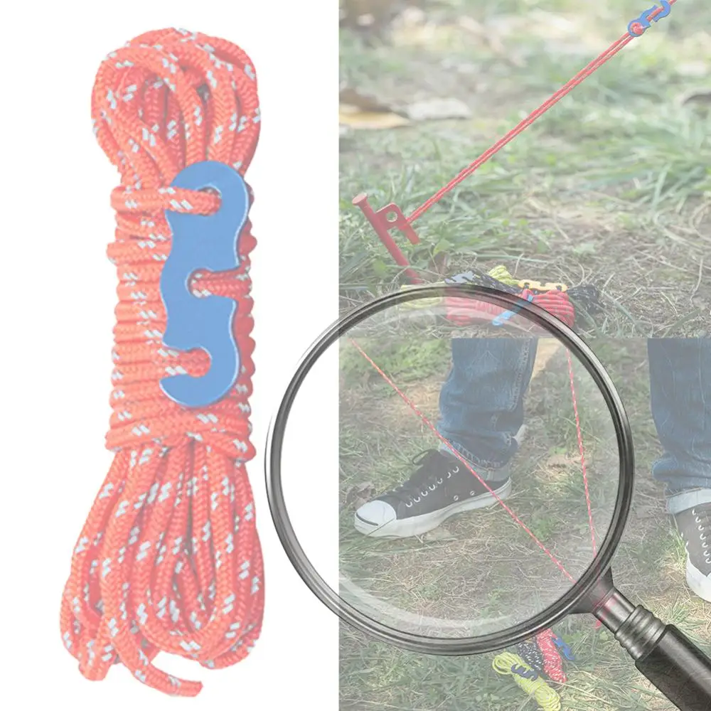 

8 Pack 3mm Reflective Camping Rope Outdoor Tent Guy Ropes Camping Canopy Cord for Camping Hiking Canopy Shelter Outdoor Activity