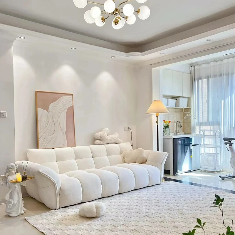 

Sleeping White Nordic Sofas Modern Simple Relax Lazy Living Room Sofas Choice Hotel Floor European Divano Soggiorno Furniture