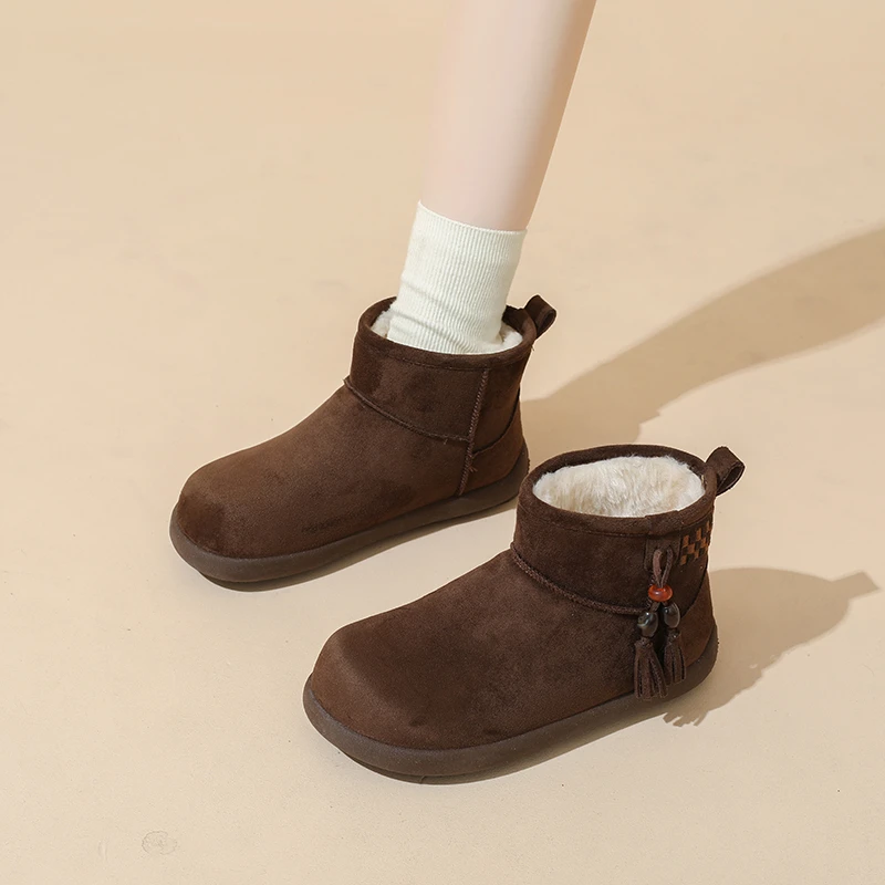 

High Quality Boots for Women 2025 New Style Winter Versatile Anti-slip Fleece Thickened and Warm Cotton Shoes for Women