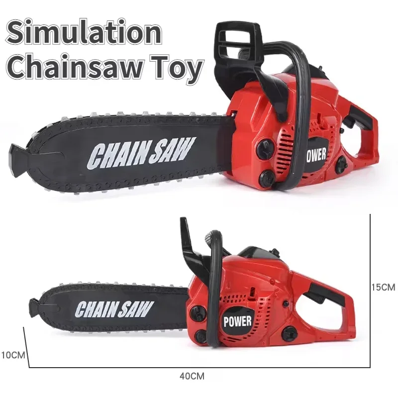 Big Size Electronic Chainsaw Toys Kids Pretend Play Toy Power Rotating Chainsaw With Sound Electric Repair Tools Toys For Boys