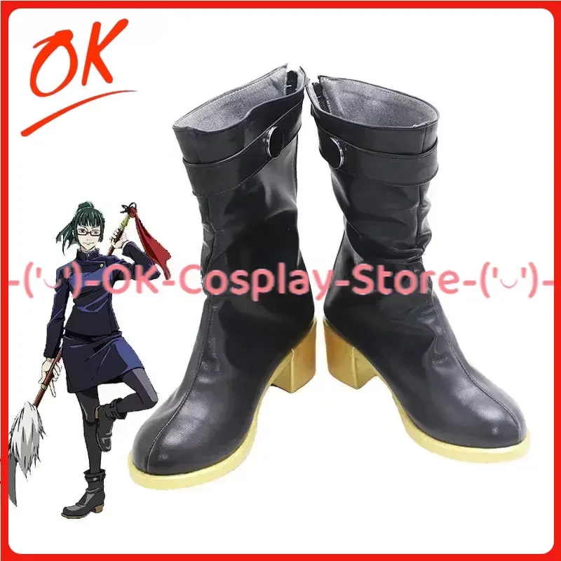 

[На заказ] Zenin Maki, обувь для косплея, аниме-игра, костюм для ролевых игр, реквизит, Хэллоуин, карнавал, праздничная вечеринка, ботинки из искусственной кожи