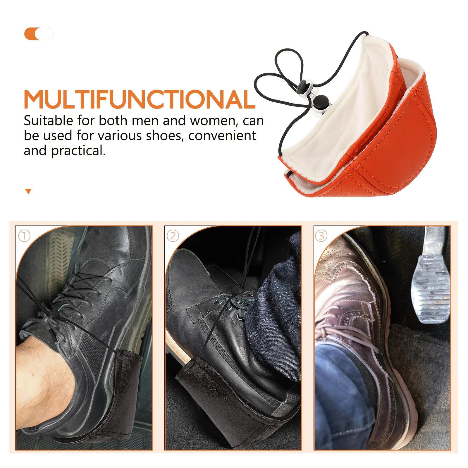 

2pcs Heel Protectors Anti-wear Shoe Driving Adjustable Rope Men Women Foot Care Tools Heel Guards