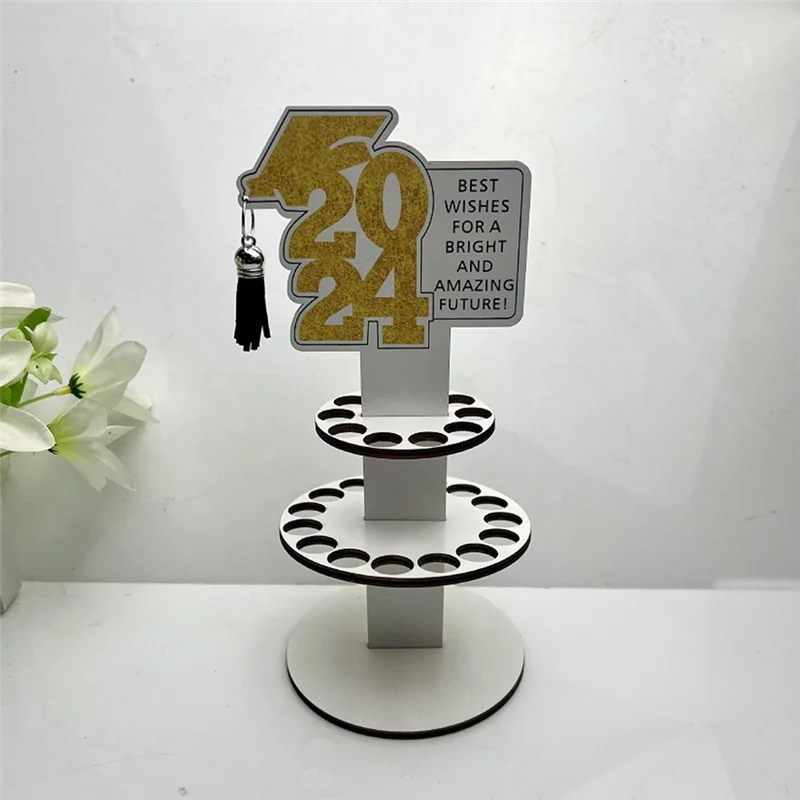 

【Superdeals】6PCS 2024 New Graduation Gift Wallet Wooden Wallet Ornament For Desk Decoration Money Holder Cash Congrats Card Dura
