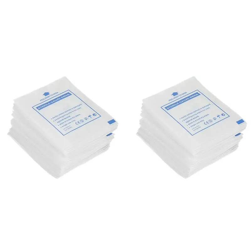 50Pcs Durable Hemostasis Gauze Sheets Disposable Medical Gauze Pads (White)