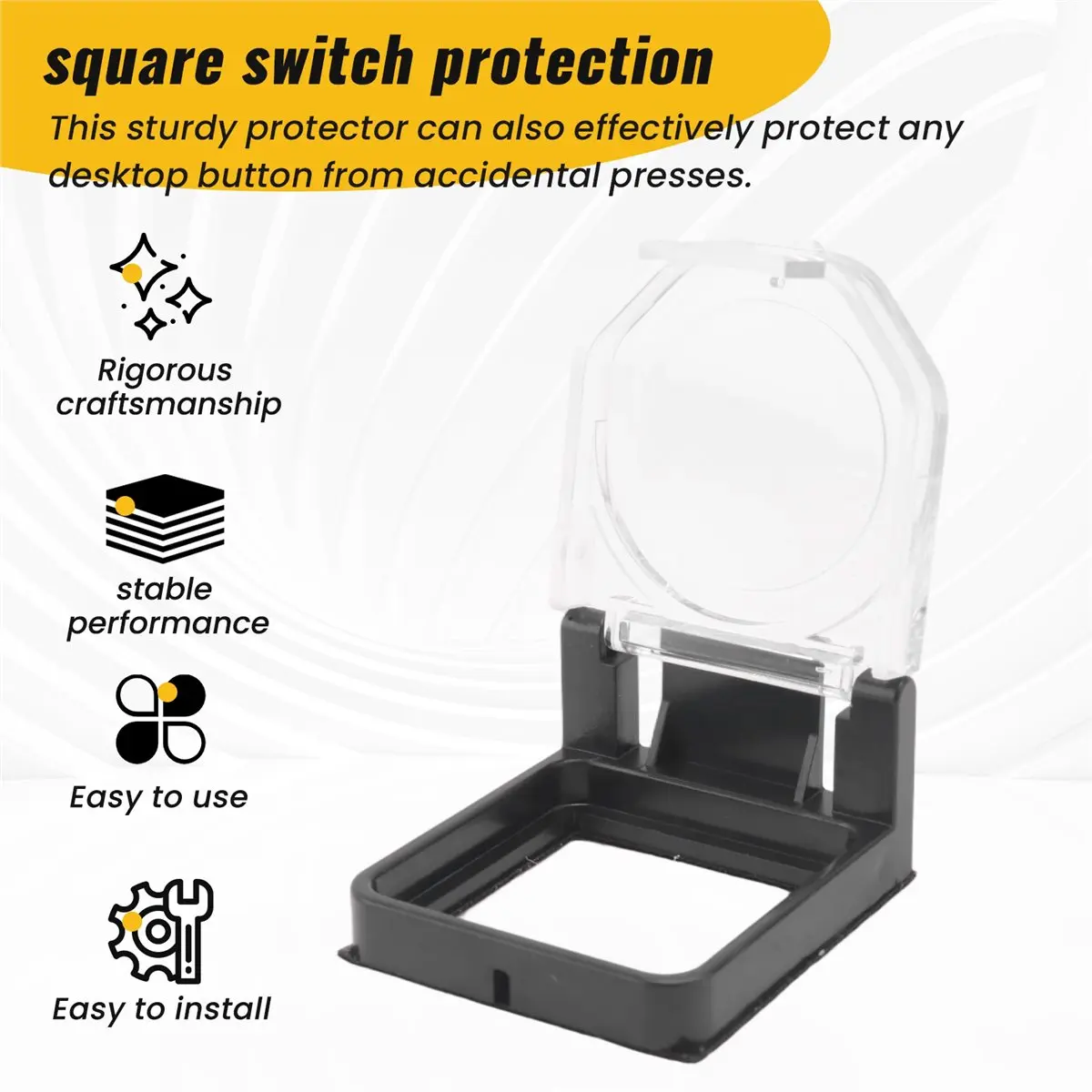 #30G Power Push Button Switch Cover, Dustproof Safety Protector B,Power Push Button Switch Cover,(Plastic+Metal)