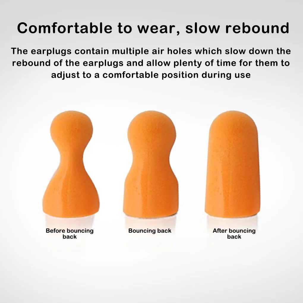 Soft Earplugs with Cords Reusable Hearing Protection Durable Attractive Silent Protective Ear Plug Noise Prevention