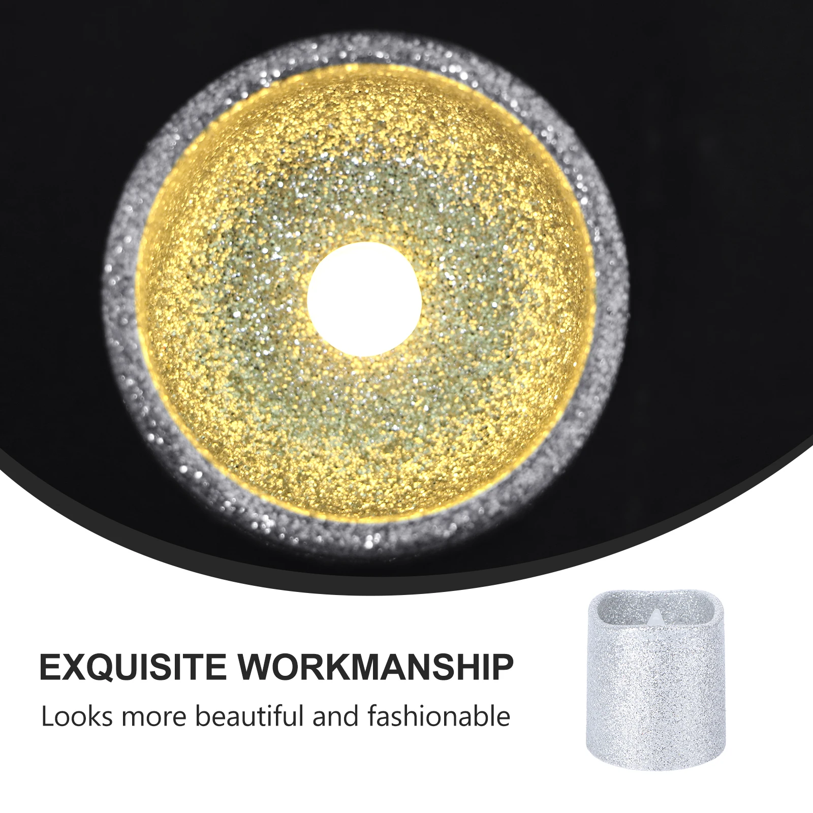 

12pcs Glitter Electric Lights Flameless Led Candles For Wedding Christmas Party Decoration Home Cafe Bar Tea Light