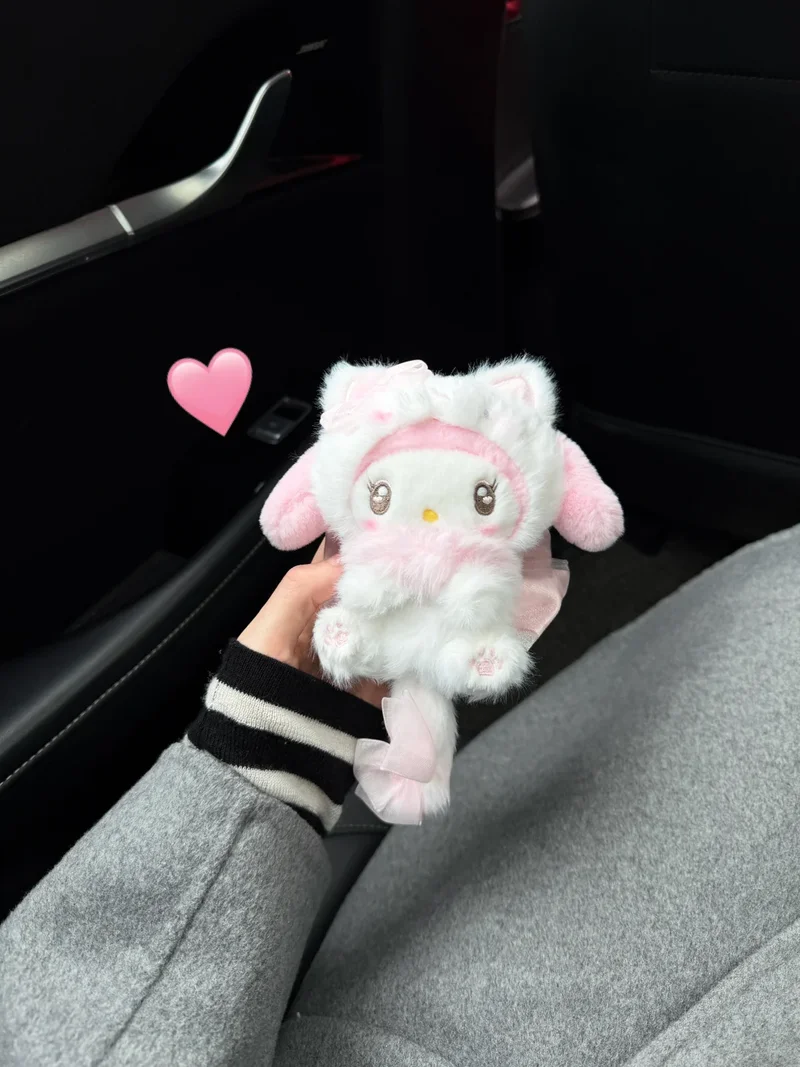 

New Product In Stock Genuine Cream Cat Kt Cat My Melody Kuromi Plush Pendant Bag Decoration For Girls Holiday Surprise Gift