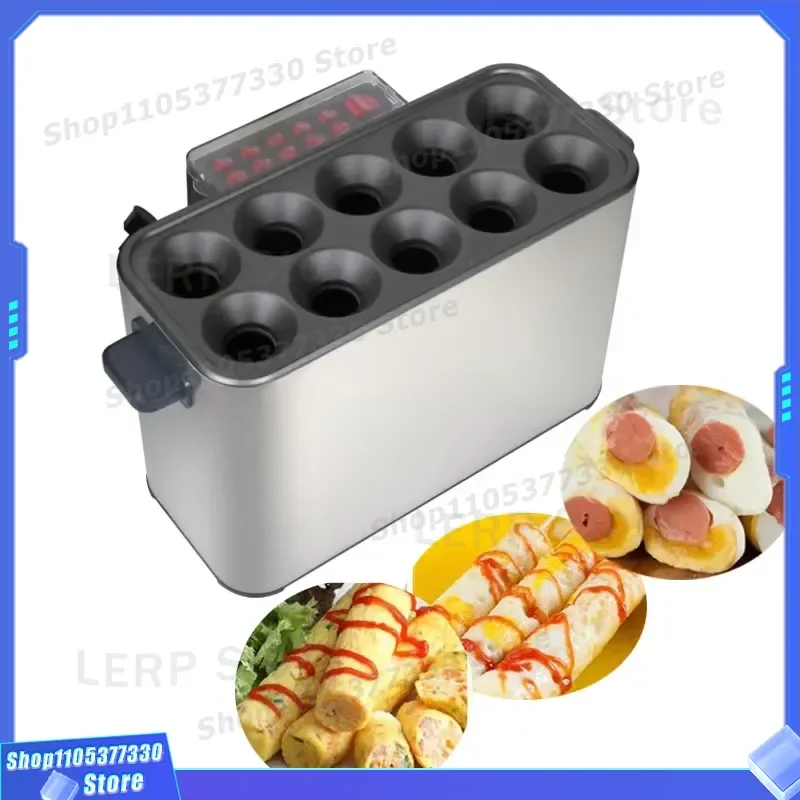 Commercial Egg Sausage Roll Maker Machine Automatic Hot Dog Boiler Fried Egg Master Device for Snack Food Processing