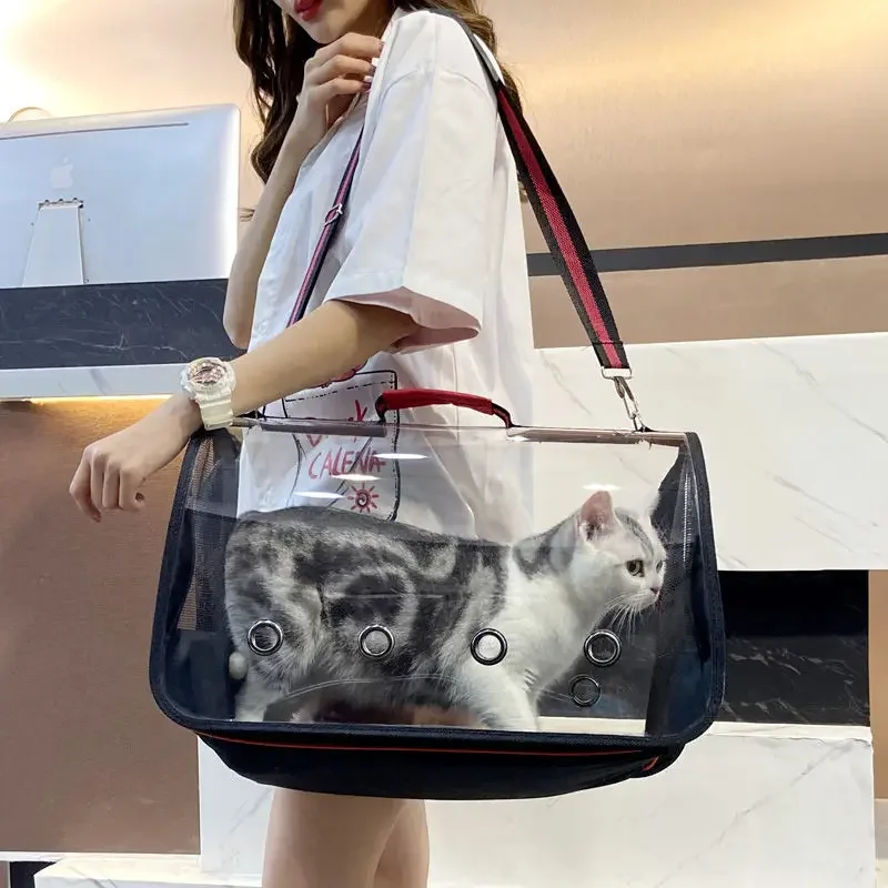 Cat Bag Out Portable High Value Clearance Four Feet Mesh Hard Bottom Closed Removable Washable Cat Bag Special Pet Backpack