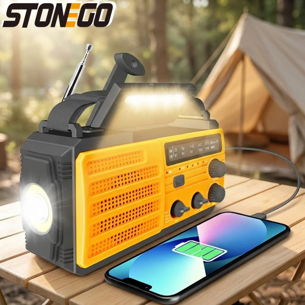 emergency-hand-crank-rechargeable-solar-flashlight-multifunctional-led-reading-light-radio-safety-protection-self-defense