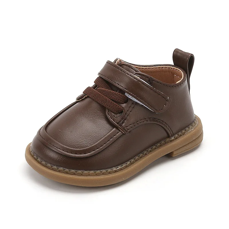 Chaussures en Cuir Respirantes à Semelle Souple pour Bébé et Enfant, Petites Chaussures Solides, à la Mode, Loisirs, Prewalker, Nouveau-né, Nouvelle