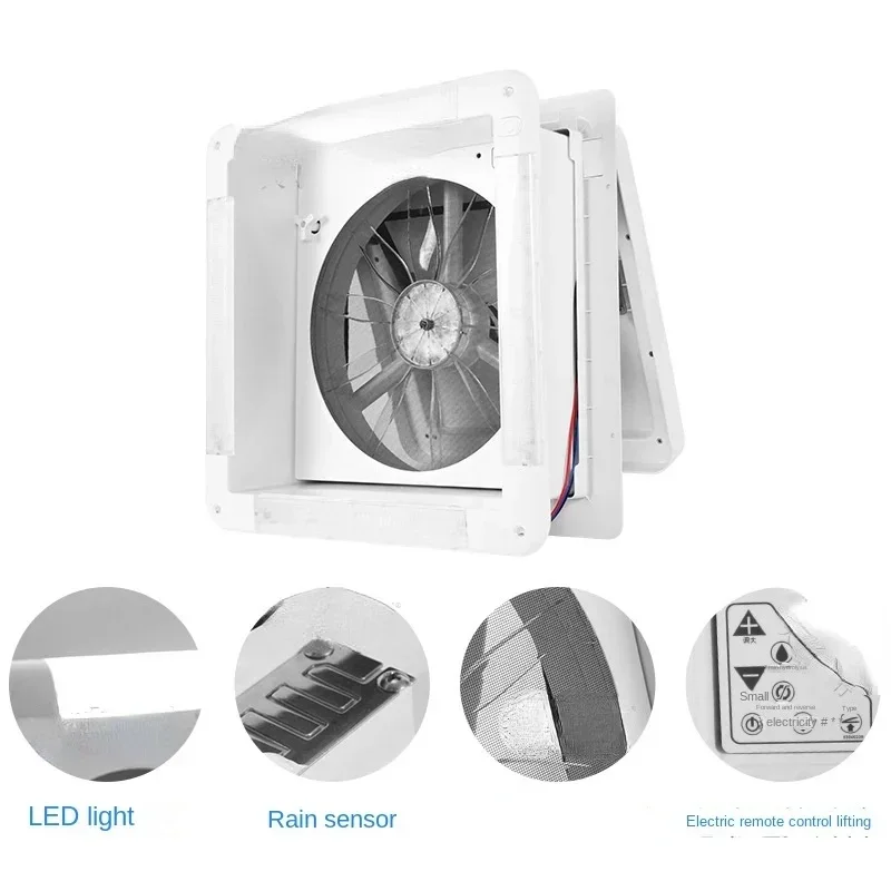 RV Ventilator 12V Exhaust Fan Bathroom White Overhead Strong Mute Exhaust