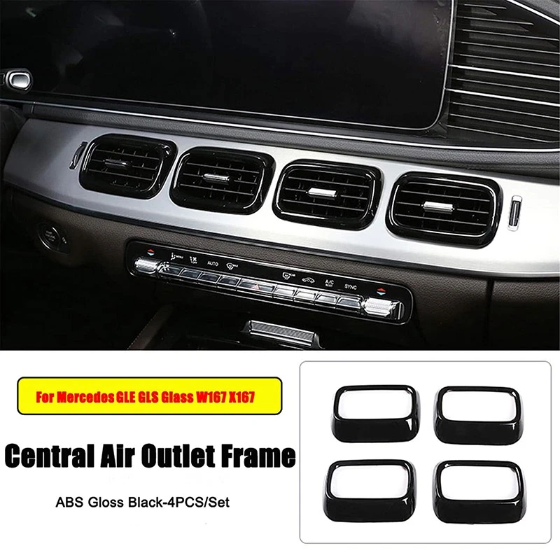 Car Central Control Air Outlet Frame Decoration for Mercedes-Benz GLE GLS Class W167 GLE350/400D/450 AMG GLE53