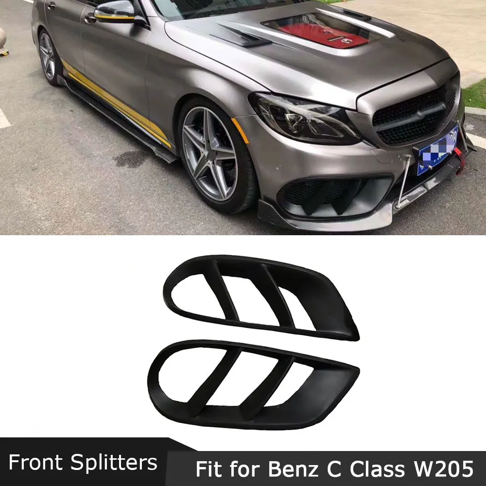 

Carbon Fiber Car Front Bumper Air Vent Cover Trim for Benz C Class W205 C43 AMG C200 Sport 2015-2019 FRP Foglamp Mesh Grill