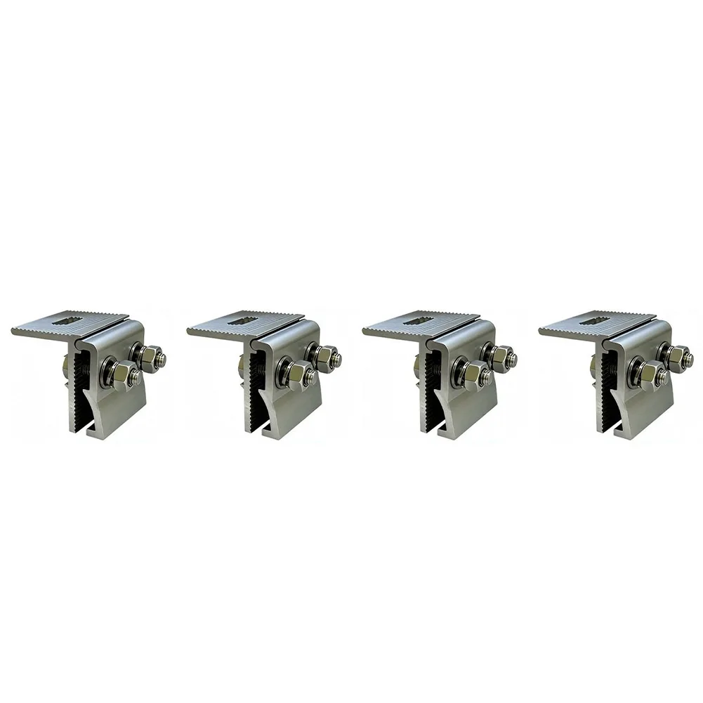 Aluminium Alloy Roof Fold Clamps Designed for Photovoltaic Installations on Standing Seam Roofing with Vertical Ribs
