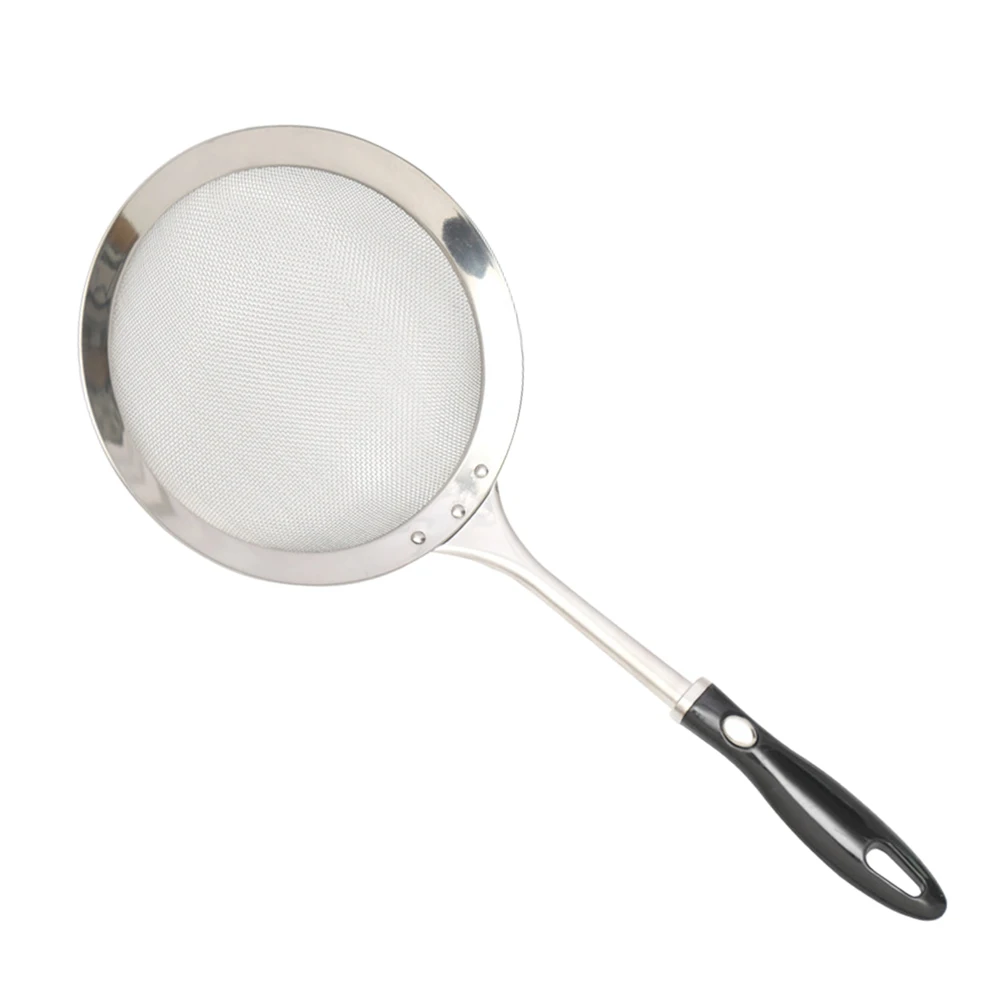 

Stainless Steel Mesh Strainer Fine Sieve for Kitchen Black Dish Flour Sifter Handheld Baker Tool Lightweight