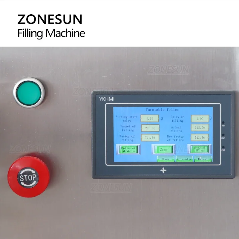 ZONESUN Riempitrice Servomotore Rotore Pompa Pasta Bottiglia di Riempitrice con Unscrambler Crema Salsa di Miele Macchine per l'imballaggio alimentare