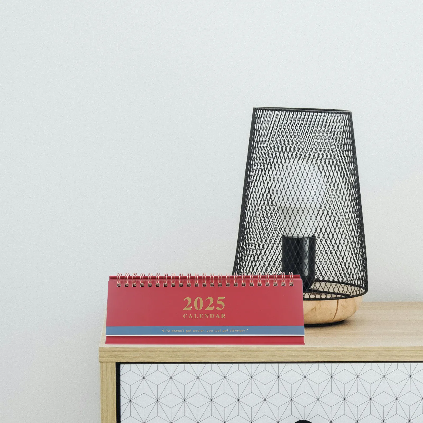 

Long Desktop Calendar Modern Coil Design Standing Flip Calendar Desk Organizer Office Classroom Home Accessory