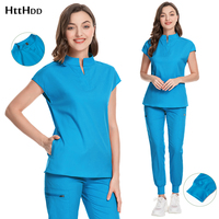 Pure Simple High-quality Scrub Nurse Uniform Healthcare Scrubs Set Medical Clothing for Women Operating Room Doctor Work Clothes