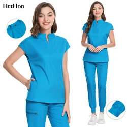 Pure Simple High-quality Scrub Nurse Uniform Healthcare Scrubs Set Medical Clothing for Women Operating Room Doctor Work Clothes
