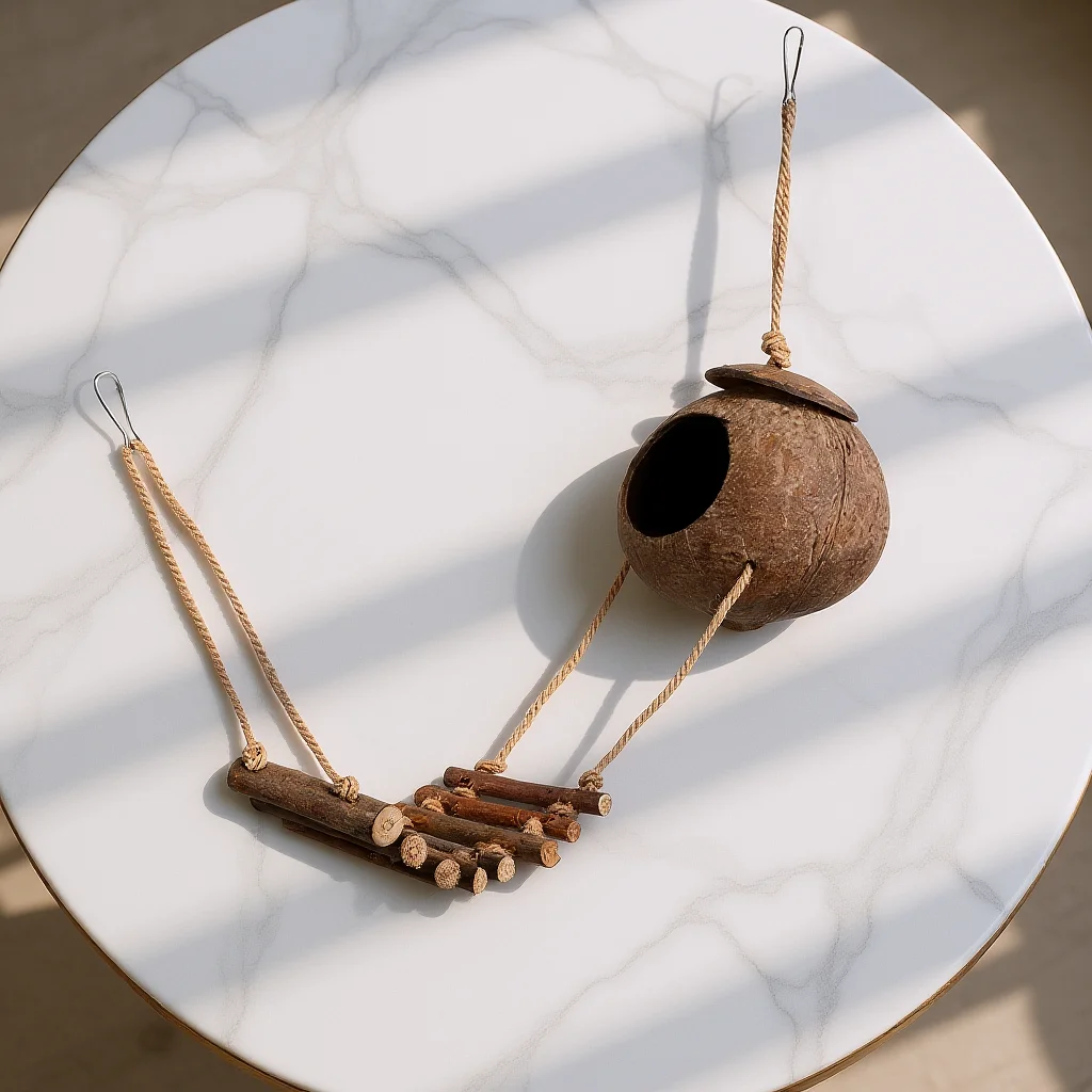 

Coconut Shell Reptile Hiding Cave for Water Turtles Frogs Lizards Natural Material Terrarium Scene Layout Prop