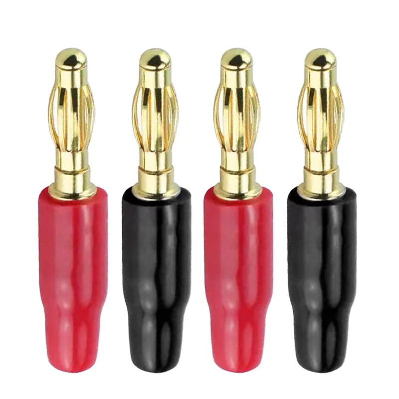

20PCS 4mm Banana Plug Connectors Gold-plated Copper Pin for Speaker Wire/Electrical DIY Multimeter Test