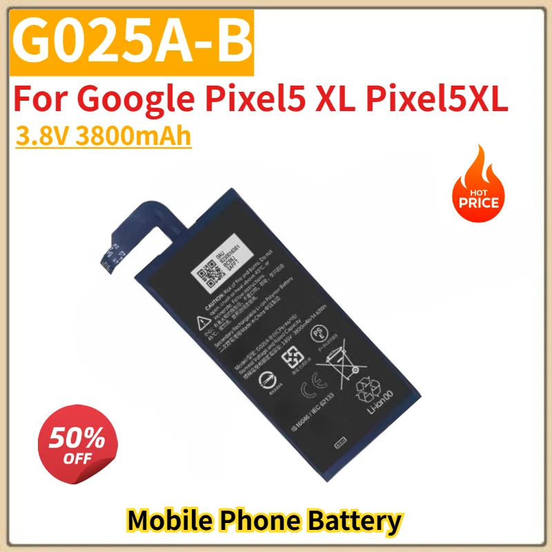 High Quality G025A-B Phone Battery 3.8V 3800mAh For Google Pixel5 XL Pixel5XL Brand New Replacement Battery