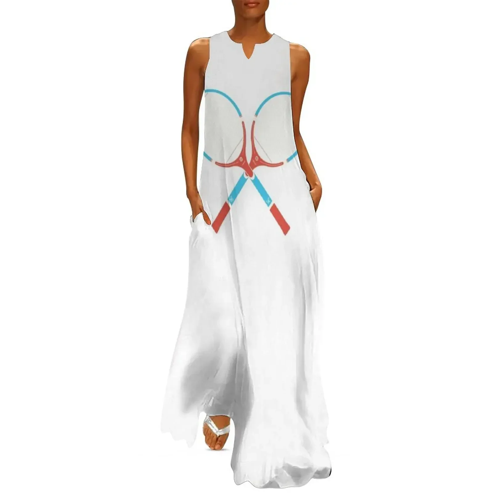 

Retro tennis racket Long Dress Women's clothing Dresses for wedding party dresses korean style Dress