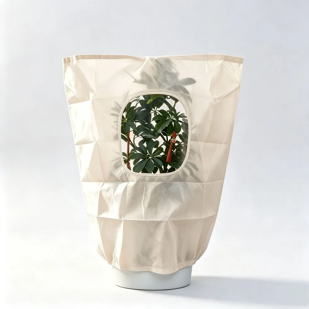 Transparent Window Plant Frost Protection Cover With Zipper Cold Resistant Tree Anti-Freeze Cover View Window Anti-Insect