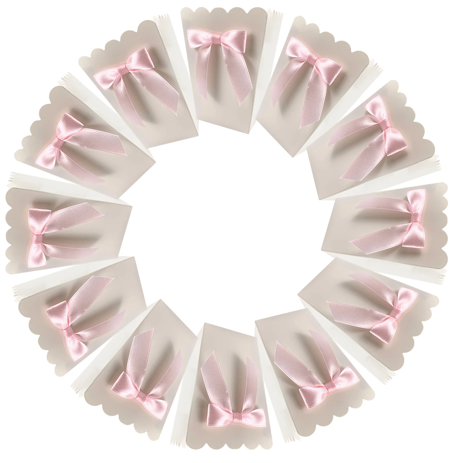 

12Pcs Bow Popcorn Boxes White Candy Snack Printing Treat Containers Birthday Baby Shower Wedding Party Favors Decoration