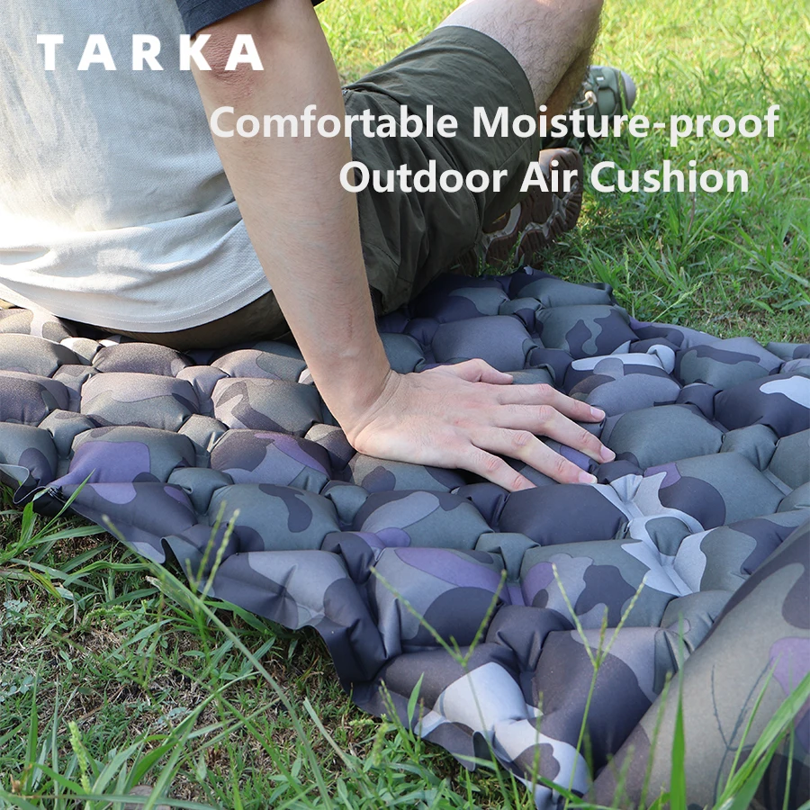 TARKA 1 قطعة التخييم نفخ فراش وسادة هوائية ، تصميم جديد قابل للربط ، الرحلات الذاتي نفخ حصيرة وسادة النوم تضخيم حصيرة #2