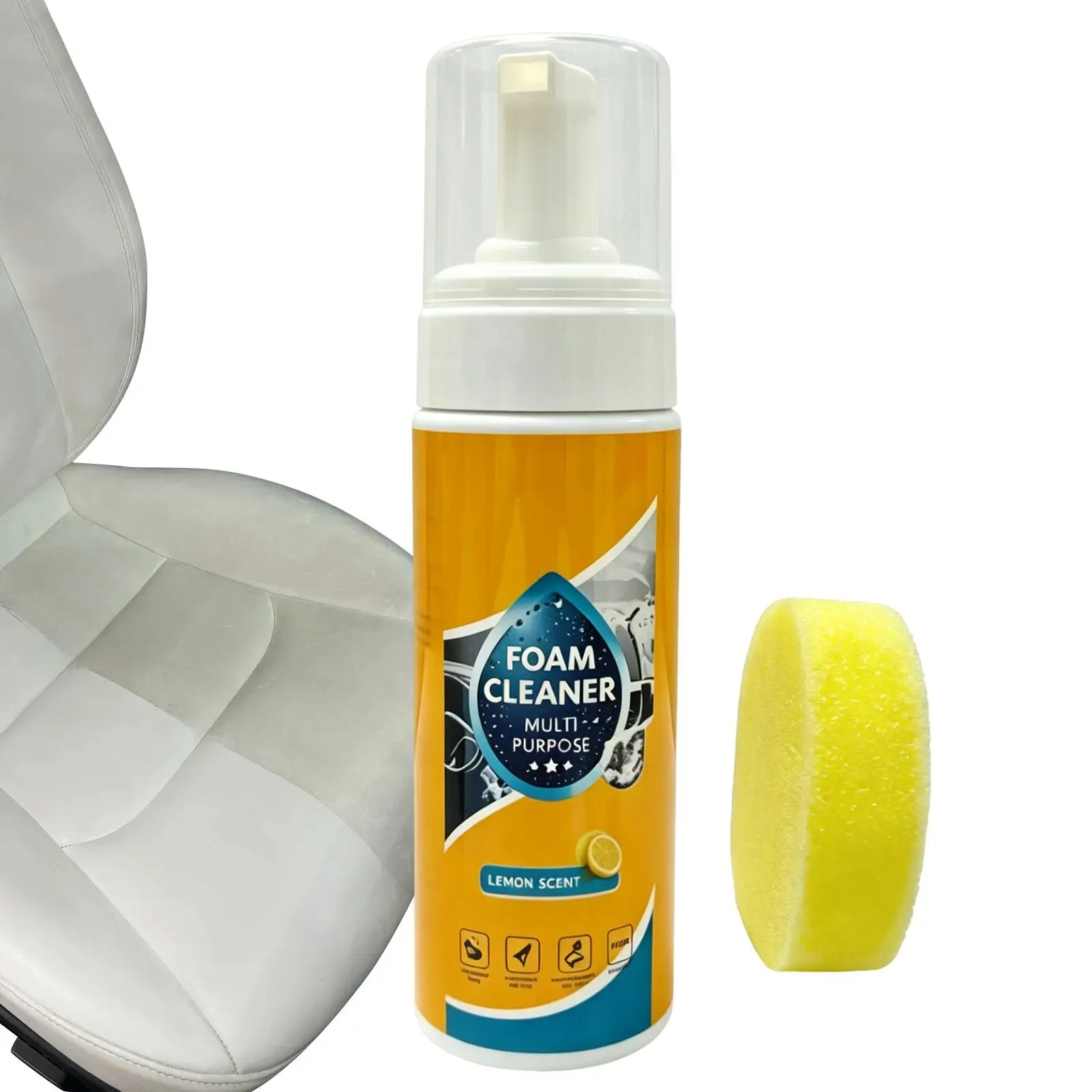 150ml Powerful Foam Cleaner Multi-Purpose Car Interior Cleaner Spray For Leather Seat Carpet NoRinse Deep Cleaning Kit