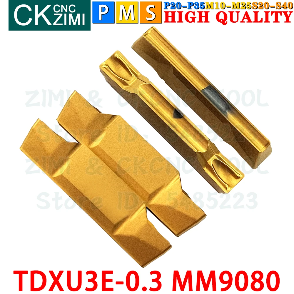 TDXU3E-0.3 MM9080 TDXU3E 0.3 Carbide Inserts Cutting Grooving Inserts Tools TDXU CNC Parting Metal Lathe Milling Turning Tools