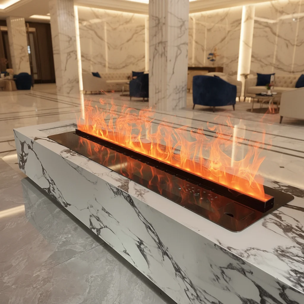 

Энергоэффективный 3D-электрокамин с паровым эффектом - реалистичные пламенные эффекты, таймер, управление через приложение, декоративный обогреватель для помещений