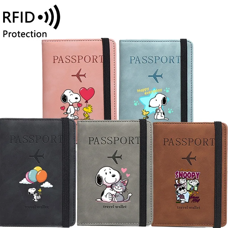 Cartera de viaje unisex con diseño de Snoopy, estampado de dibujos animados, monederos multifuncionales, monederos de moda para hombres y mujeres, regalos