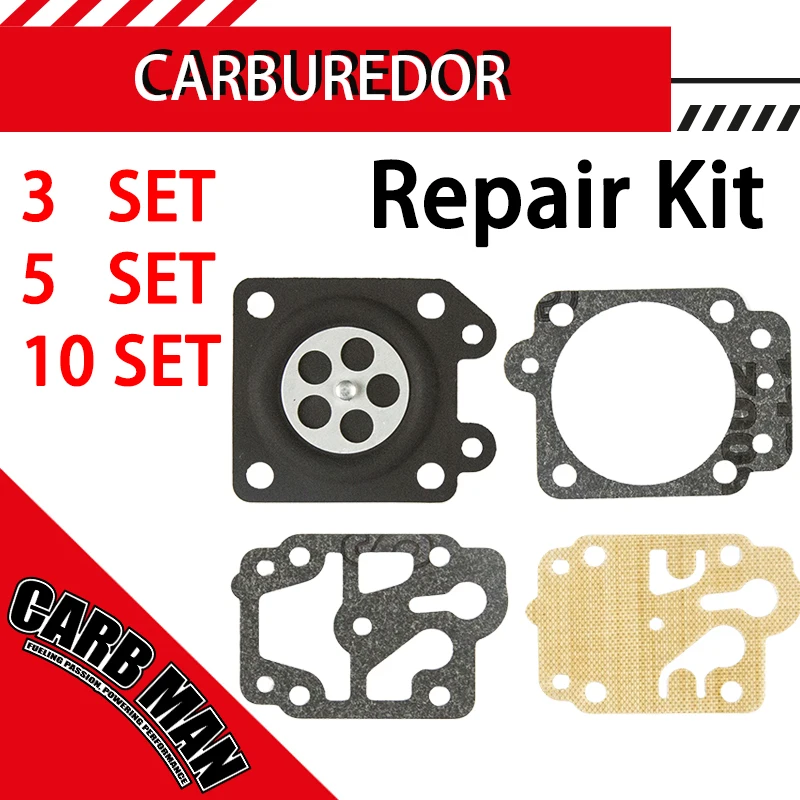 

Brush Cutter Carburetor Repair Rebuild Gasket Kit For HONDA GX25 GX35 40-5 36f 139f WALBRO K10-WYB D20-WYJ K10-WYB HHB25 HHH25
