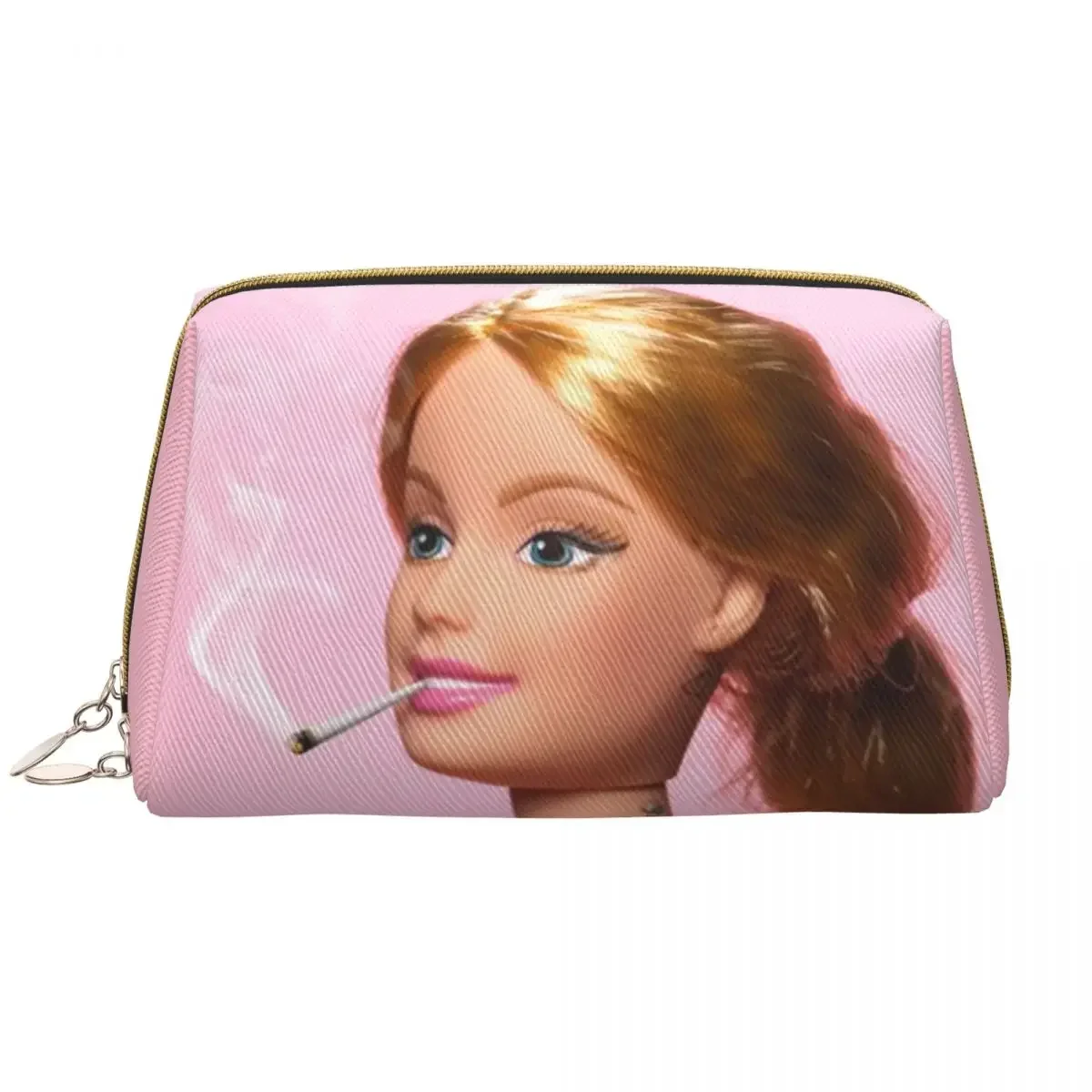 

Doll Smoking Cosmetic Bag Women Cute Big Capacity Makeup Case Beauty Storage Toiletry Bags