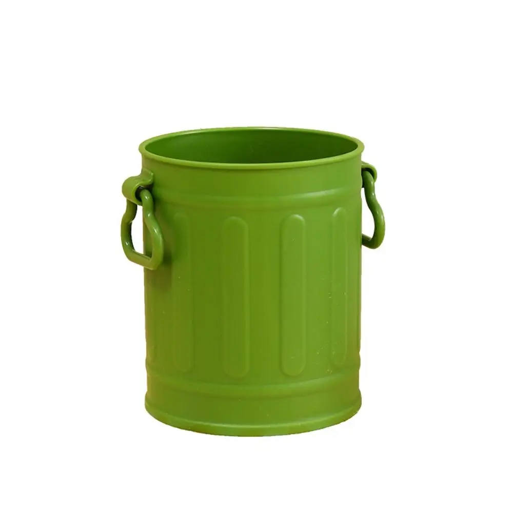 Portable Retro Pen Holder Cute Plastic Makeup Brush Storage Box Simple Multi-functional Pen Bucket Student