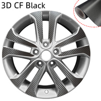 3D Carbon Fiber Black/ Red/ Blue/Silver Wheel Stickers Pre-cut Wrap Film For NISSAN JUKE F15 2011-2018 17\